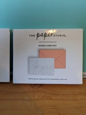 The Paper Studio NWT Set of 2 Embossed Cards Sets